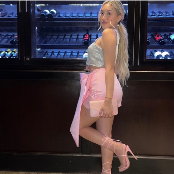 Zara * maxi bow mini skirt  pink size M - Picture 13 of 17